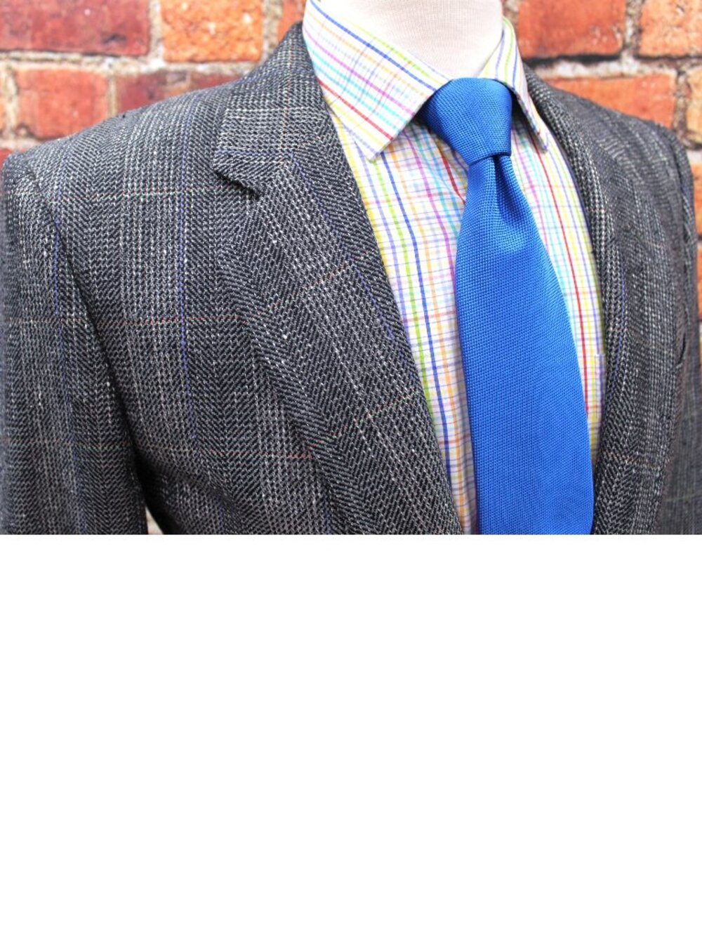 36 SHORT- 100% SILK SPORT COAT BACHRACH GRAY WIDOW PANE